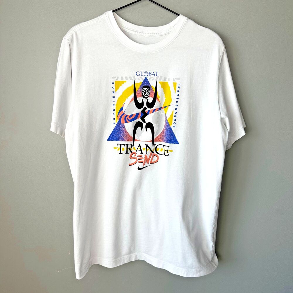 Nike Men's Transcend Festival T-Shirt SS Crew Neck White Size Medium